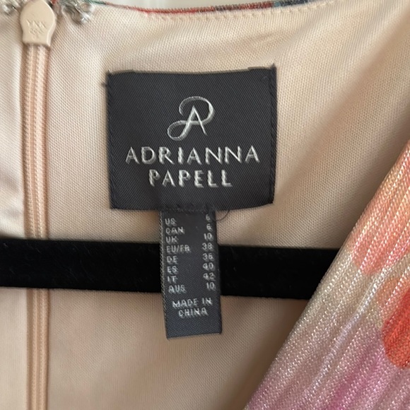 Adrianna Papell Womens Metallic Pleated Twist Gown - Picture 5 of 5